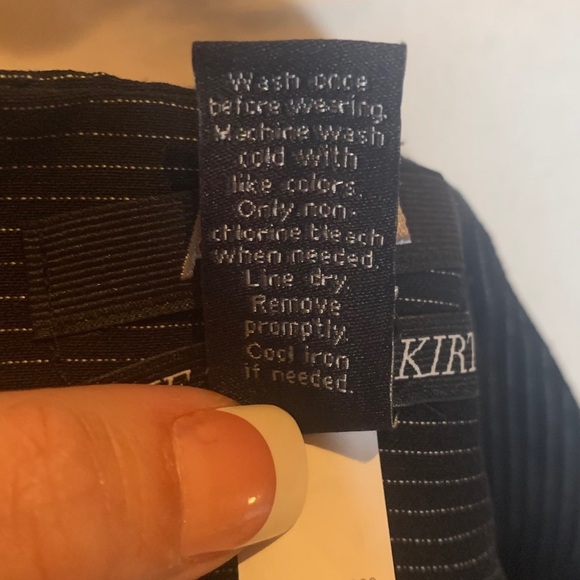 APT 9 Black Pinstripe The Torie Jacket & Pencil Skirt Career Suit 6 NWT - Picture 11 of 11